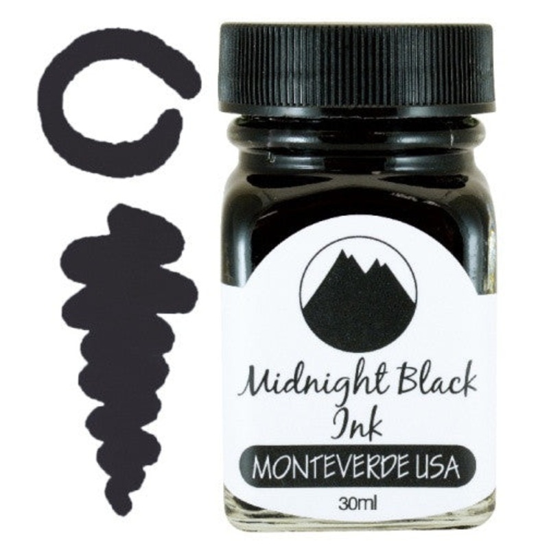 Monteverde 30ml Fountain Pen Ink Bottle, Midnight Black