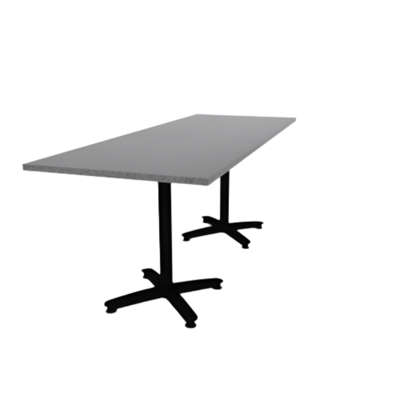 Proof 36″ x 96″ Rectangle Pedestal Counter Table with Arched Base Pair HPL Top