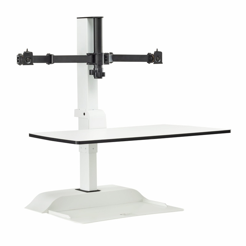 Soar by Safco Electric Desktop Sit/Stand  Dual Monitor Arm