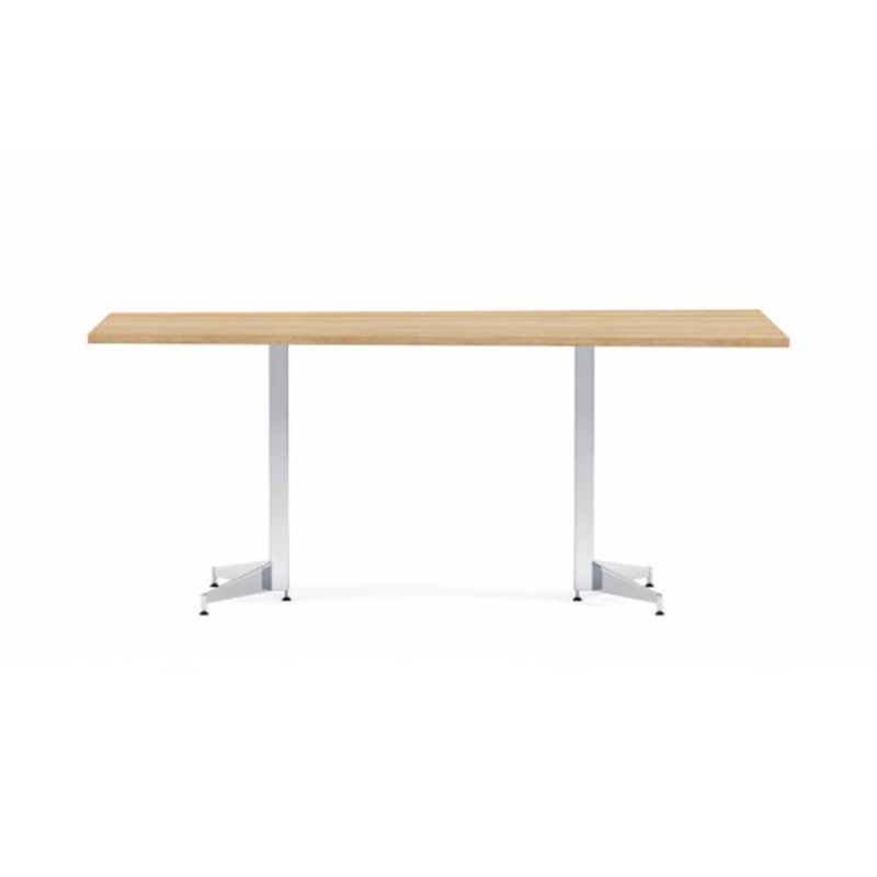 Anywhere 96″W x 60″D Wedge Conference Table with Tapered Blade Bases & One Piece Top