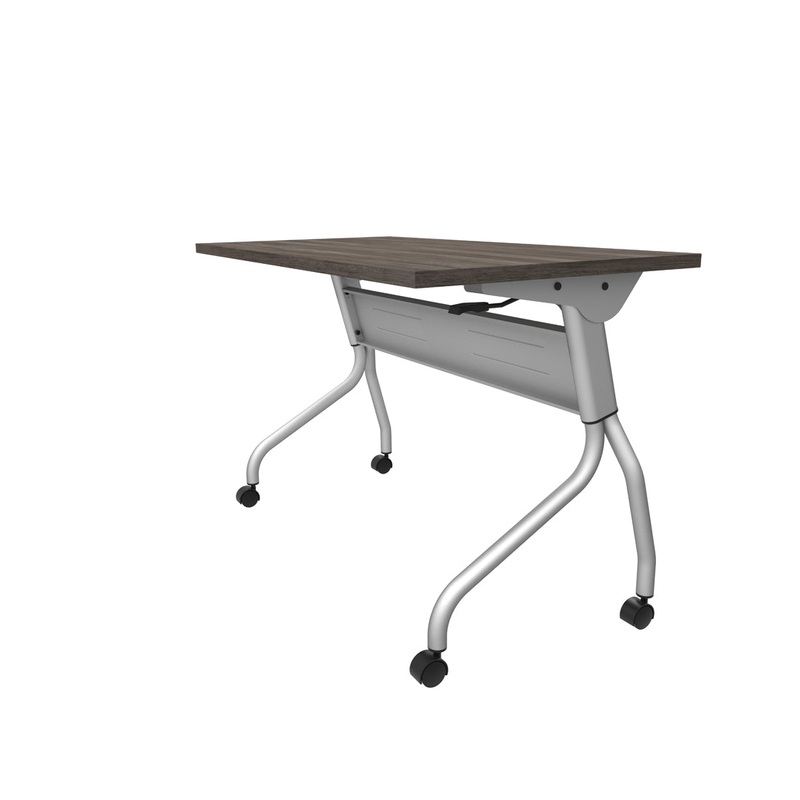 48″-71″ Training Table With Flip Flop Base American Dark Cherry Tungsten 48″x24″