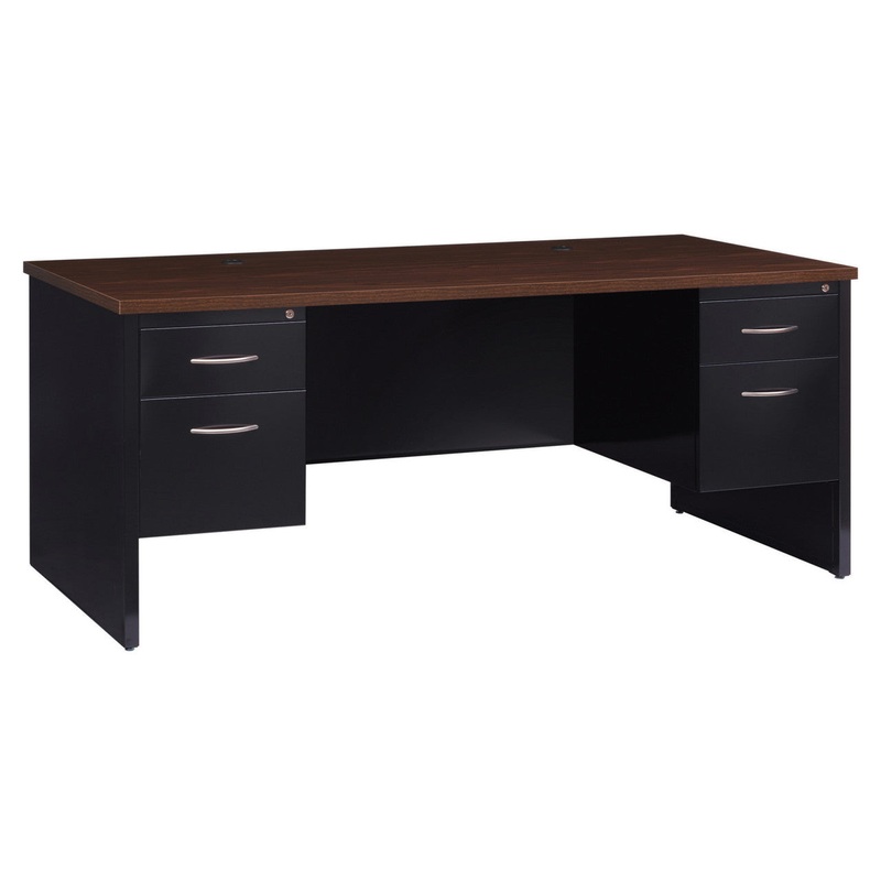 Bedford 72″W Double Pedestal Credenza Desk
